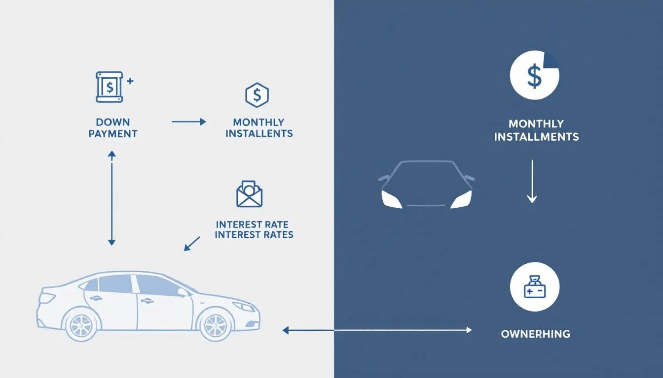 A visual representation of the payment process in Buy Here Pay Here financing.